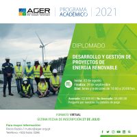 DIPLOMADO EN DESARROLLO Y GESTIÓN DE PROYECTOS DE ENERGÍA RENOVABLE