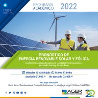 CURSO DE PRONÓSTICO DE ENERGÍA RENOVABLE SOLAR Y EÓLICA