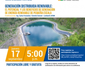 Conferencia virtual: Generación Distribuida Renovable